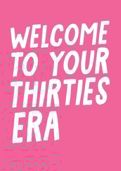 Funny Birthday Card - 30th - Welcome To Your Thirties Era created by Studio Doodles