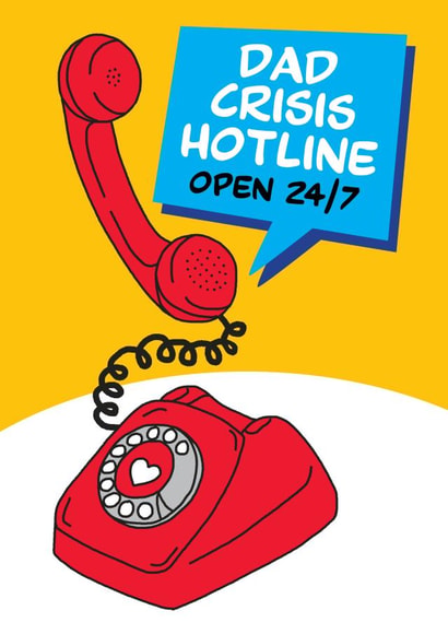 Funny Father's Day Card - Phone Dad - Dad Emergency created by Eskimo Kiss Designs