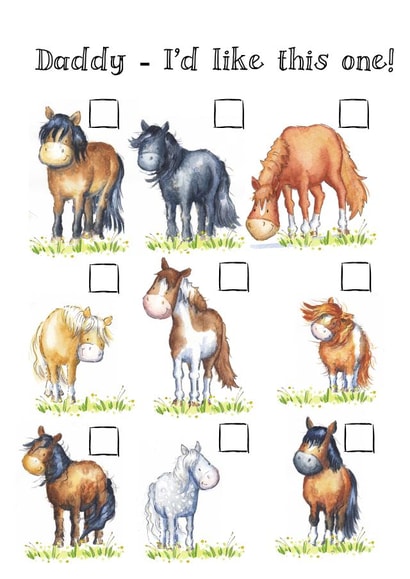 Funny Father's day Card - From Daughter - Buy Me A Pony! created by Kate Garrett