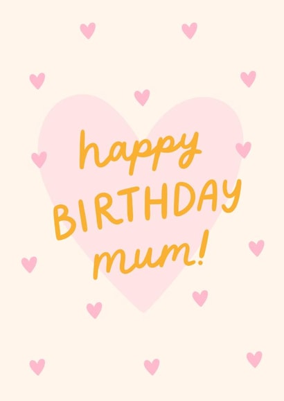Cute Birthday Card for Mum - Happy Birthday Mum - Sending Birthday Love created by BW Illustrations