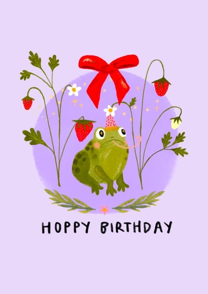 Cute Birthday Card - Frog Pun created by Rachael Powick