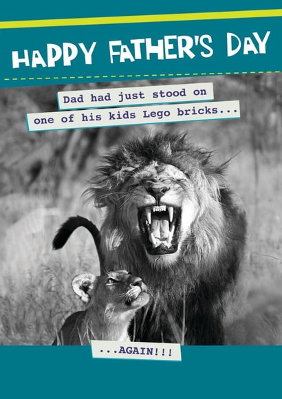 Funny Father's Day Card - Stood On The Kids Toys and Lego... Again! created by Quitting Hollywood