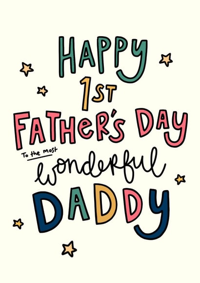 Cute First Father's Day Card For Daddy created by Oops a doodle