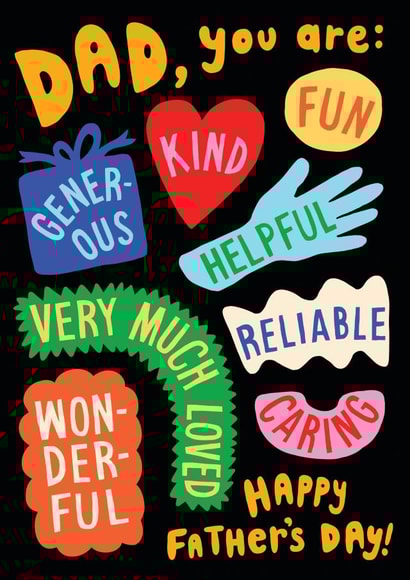 Bright Father's Day card for a Dad who is everything and more! created by Sarah-Anne Brown