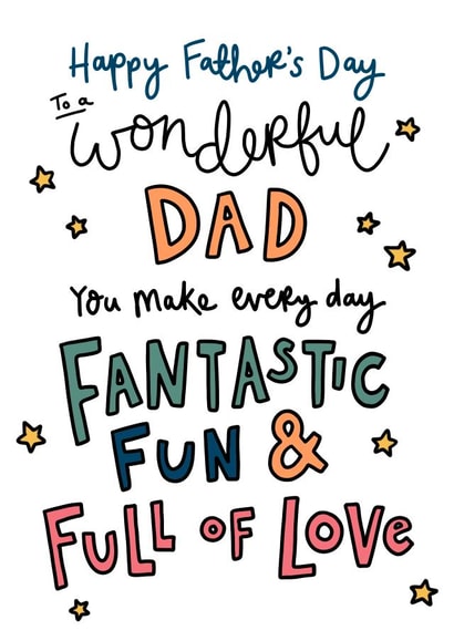 Cute Father’s Day Card for Dad created by Oops a doodle