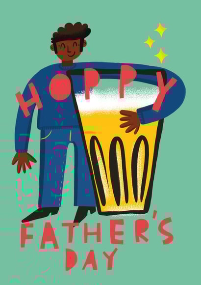 Stylish Father's Day card for your craft beer drinking Dad! Hoppy Father's Day created by @AimeeStevens.Design