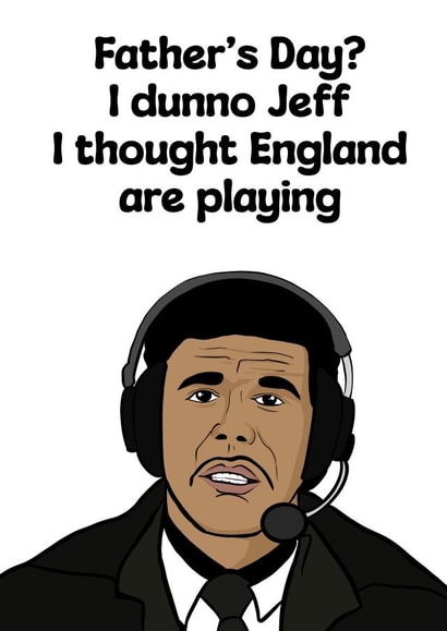 Funny Father’s Day Card - Chris Kamara - England's Playing created by Doublea