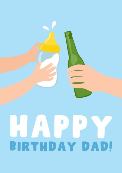 Cute Birthday Card - For Dad - From The Little One created by Pink Peach Cards