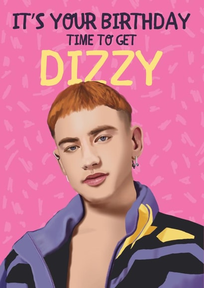 Fun Birthday Card - Olly Alexander - Dizzy - Eurovision created by AbiGoLucky
