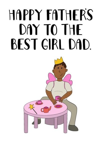 Funny Father’s Day Card - From Daughter - Best Girl Dad created by Doris Dishcloth