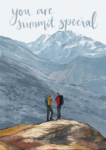 Cute Mountain Anniversary Card For Significant Other - You are summit specia created by Discover and Draw
