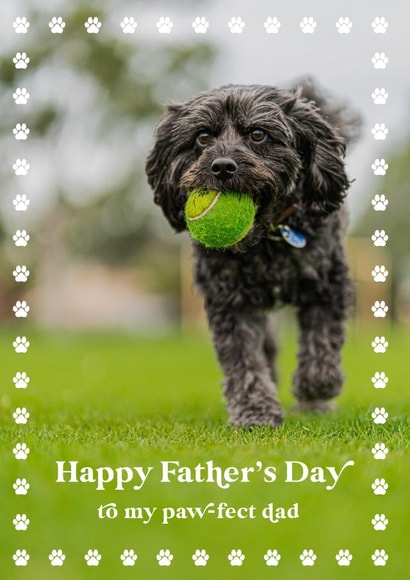 Cute Fathers Day Photo Card - From The Dog - Pawfect created by @tikkled.pink