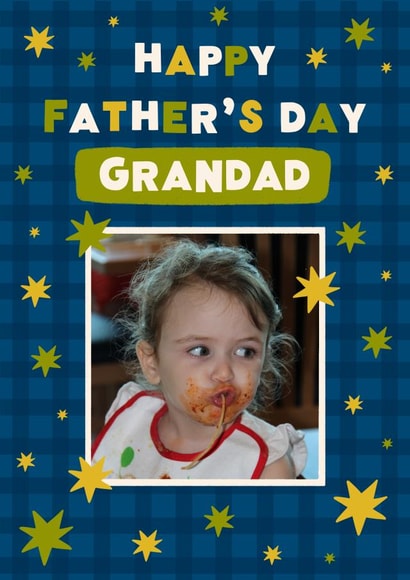 Cute Fathers Day Photo Card - For Grandad created by @tikkled.pink