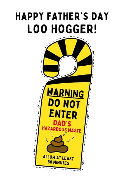 Cheeky Father's Day Card - Loo Hogger created by Gobbygifts
