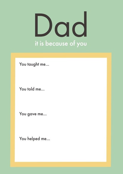 Heartfelt Fathers Day Card - Complete Yourself - Sentimental Because Of You created by Poppy Lane