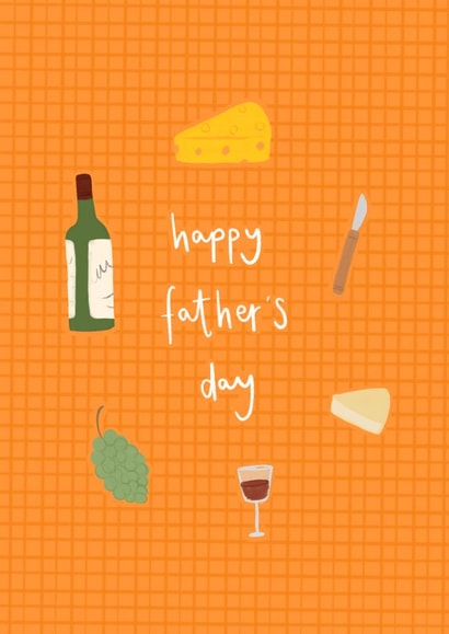 Cute Father's Day Card - Cheese and Wine created by Charley Muttitt