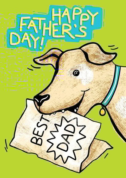 Cute Father’s Day Card - From The Dog - Best Dog Dad created by Ellie Newbury