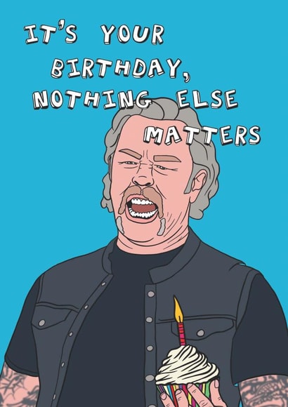 Funny Birthday Card - Metallica - James Hetfield created by CherryPick'd