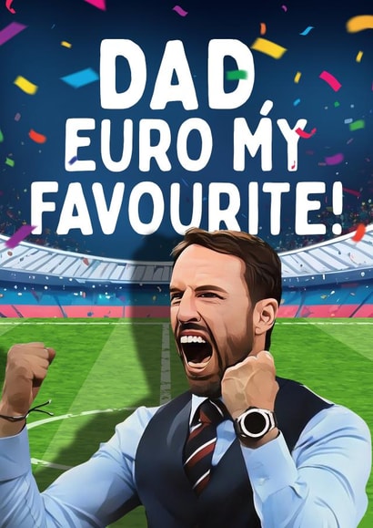 Funny Fathers Day Card - Gareth Southgate - Euros Football created by Mrs Best Paper Co.