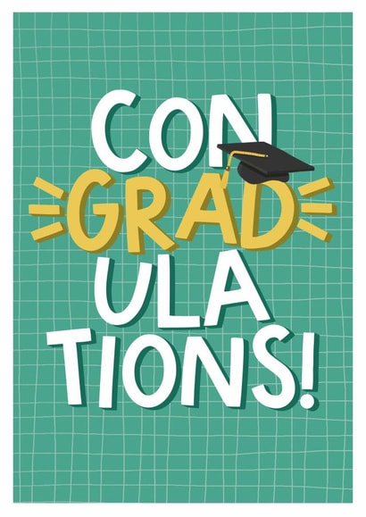 Fun and bright graduation card for school, college or university. created by Amy Writes