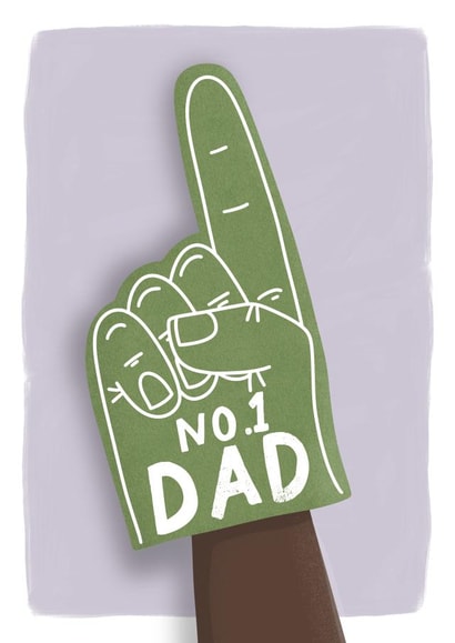 Funny Fathers Day Card - Number one Dad created by Elena Smith