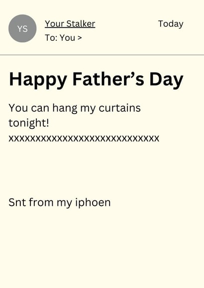 Baby Reindeer Father's day card for your other half - Sent from my iphoen created by RAPPIT