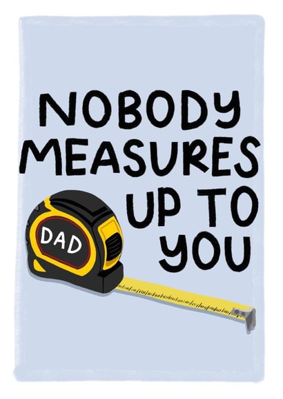 Funny Measuring Tape Father's Day Card For Handy Dad created by @TheCardEdit