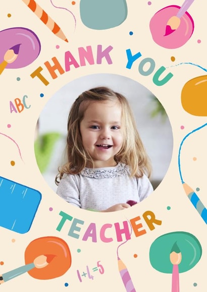 Cute Thank You Card - Teacher created by The Pattern Press