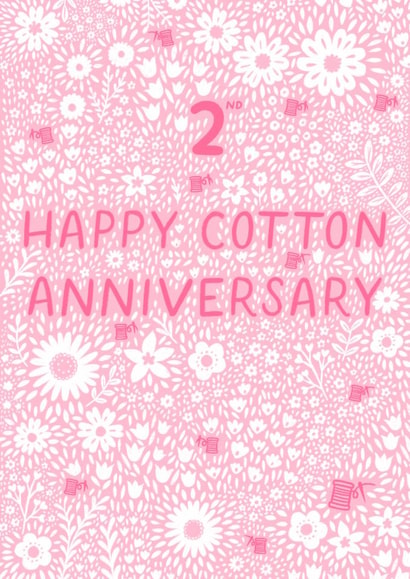 Pretty Anniversary Card - 2nd - Cotton created by Pear Tree Press