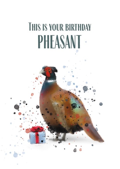 Suprise! A cute Birthday pheasant for your loved one created by Designs by Elena