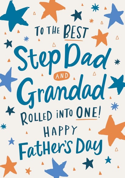 Cute Father's Day Card - Stepdad and Grandad created by Dotty Black