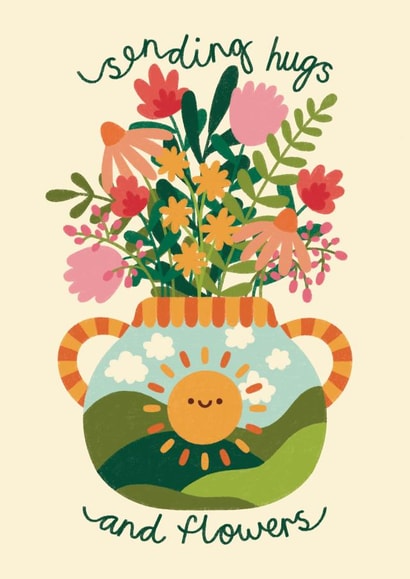 Pretty Thinking Of You Card - Flowers - Sunshine - Hugs created by Gemma Pratt