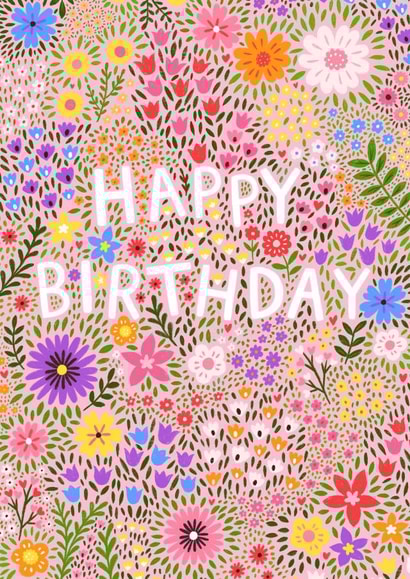 Pretty Birthday Card - For Her - Floral Pink created by Pear Tree Press