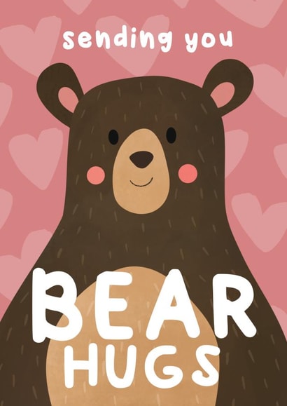 Cute Thinking Of You Card - Bear Hugs created by Sophie Larsson