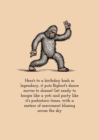 Bigfoot Birthday Bash - Happy Birthday created by Chunky Pixel