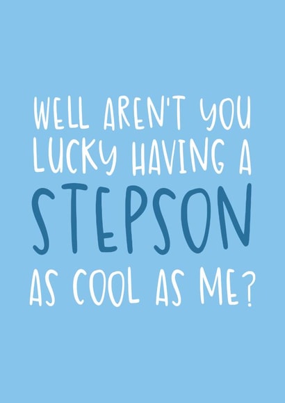 Funny Father's Da Card - For Stepdad - A Stepson as Cool as Me created by Brogan Thomas