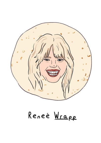 Funny punny card for the Reneé Rapp lover in your life created by Daniel Hills