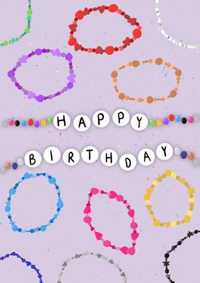 Taylor Swift friendship bracelet birthday card created by Shannon Ford
