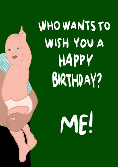 Funny Birthday Card - Four Seasons Orlando Concious Baby - Tiktok created by A-Ok Doodles