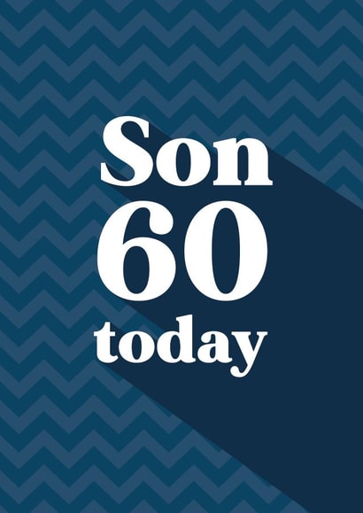 Classic Birthday Card - For Son - 60 Today created by Quinton cards