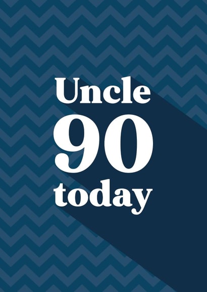 Classic Birthday Card - For Uncle - 90 Today created by Quinton cards