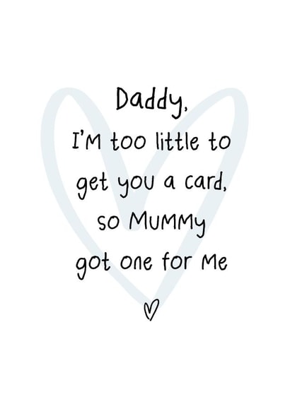 Cute card for Daddy, Father's Day card created by The Write Girl Calligraphy