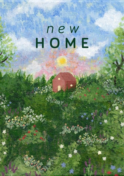 Classic New Home Card - Painting - Meadow created by Gemma Pratt