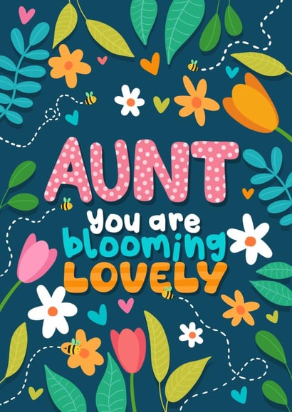 Cute Birthday Card - Blooming Lovely - For Aunt created by Sophie Larsson
