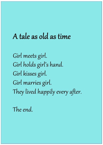 Cute wedding card for lesbian/LGBT marriage created by Spuggly Cards