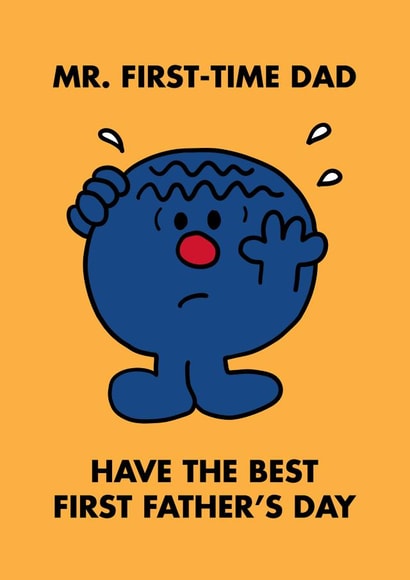 Cute Father's Day Card - Mr Men - First Fathers Day - From Baby created by Mr. Men