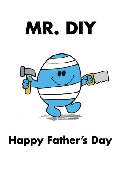 Cute Father's Day Card - Mr. DIY - Mr Men created by Mr. Men