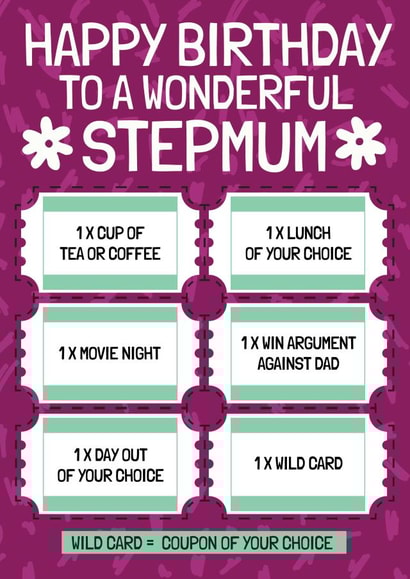 Funny Birthday Card - For Step Mum - Voucher Gift created by AbiGoLucky