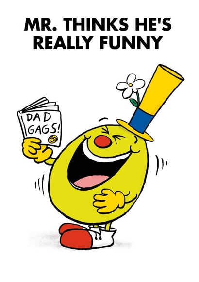 Cheeky Father's Day Card - Mr Men - Thinks He's Funny created by Mr. Men