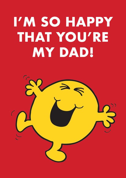 Cute Father’s Day Card - Mr Happy - Mr Men created by Mr. Men